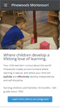 Mobile Screenshot of pinewoodsmontessori.com