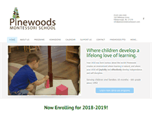 Tablet Screenshot of pinewoodsmontessori.com